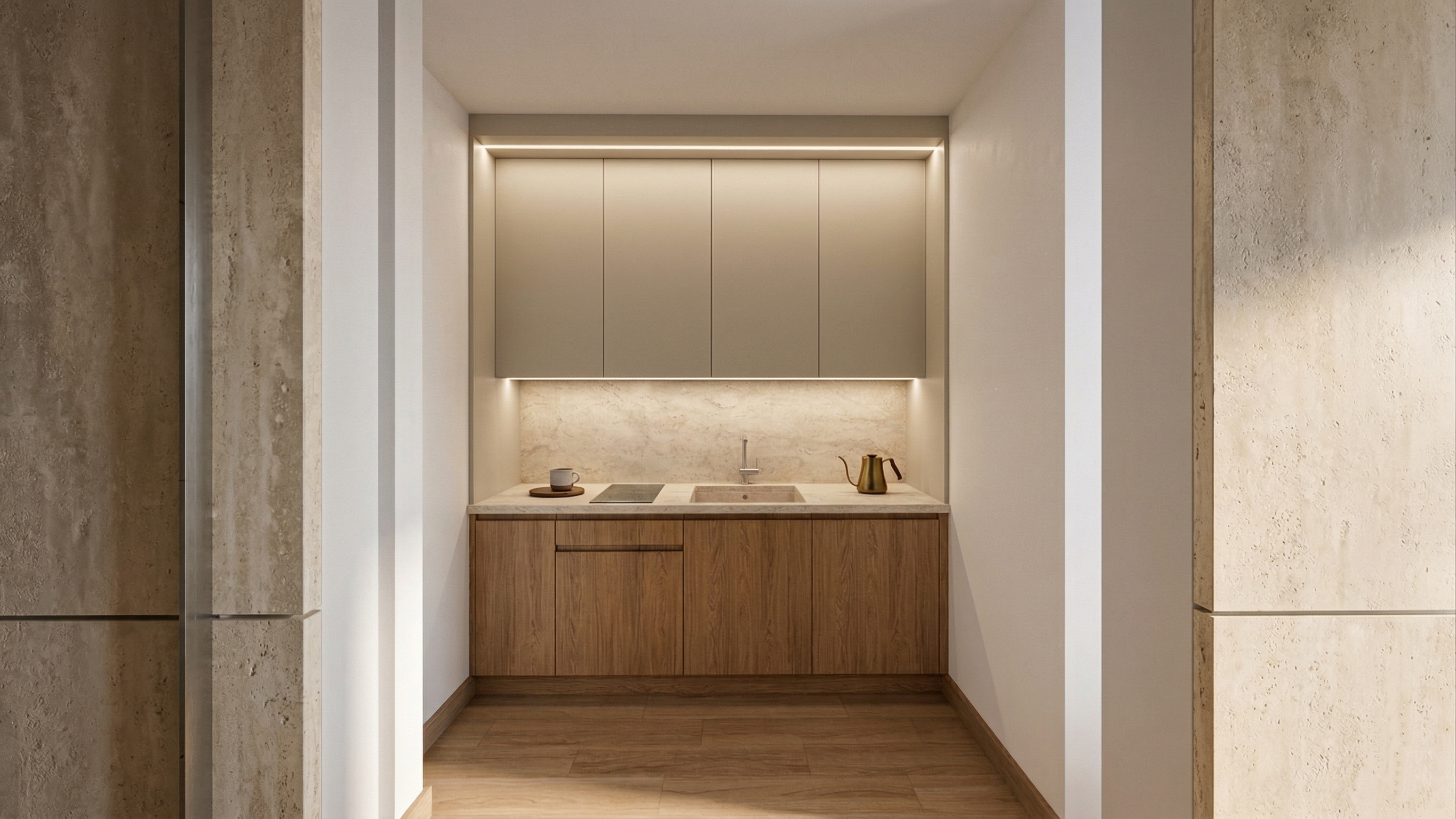 Luksusowy pensjonat górski – kuchnia mini apartamentu